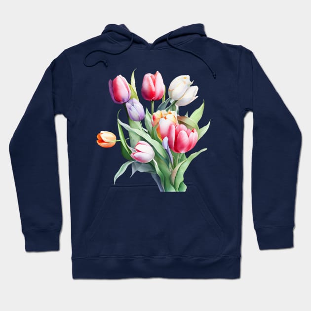 Tulips Hoodie by DreamLoudArt